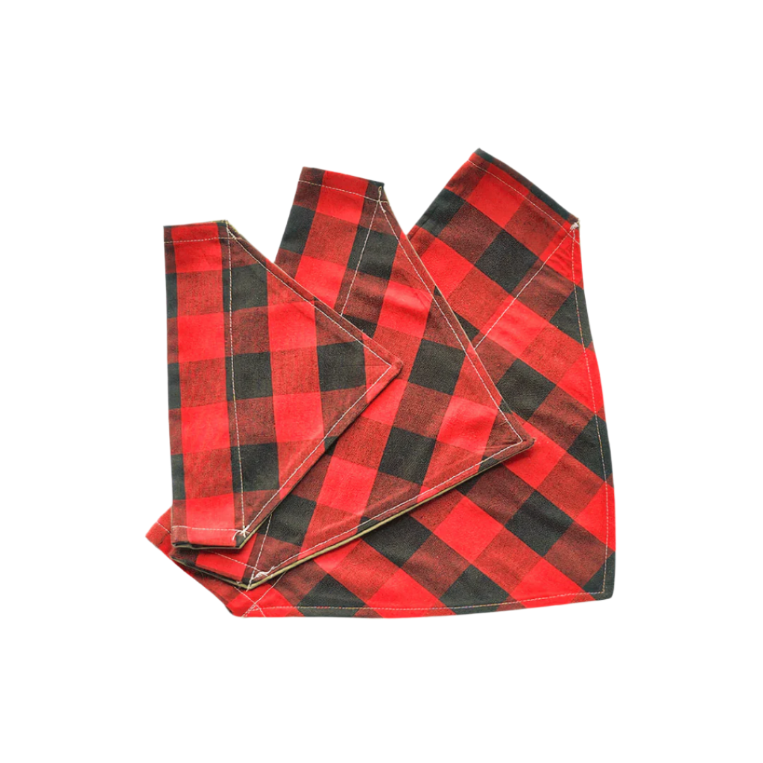 3 sizes of over-the-collar pet bandana – slides over collar, handmade in New Zealand.